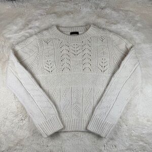 J. Crew NWOT Alpaca Wool Blend Heritage 1988 Cable Knit Sweater Style H3912 M